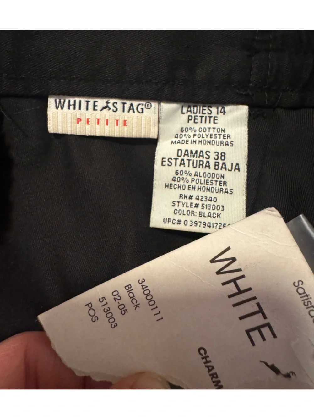 White Stag Black Straight-Leg Dress Pants